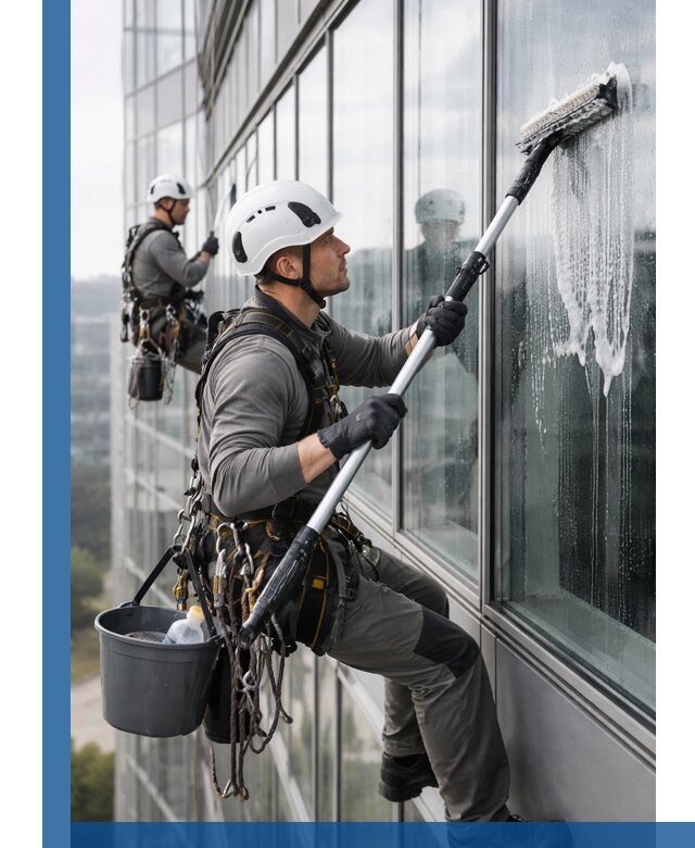 Высотная мойка сплошного остекления с выездом в Устях-Куте