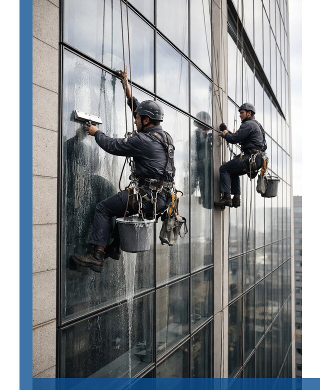 Профессиональная мойка стеклянных фасадов зданий в Устях-Куте