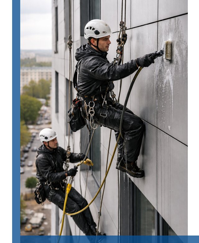 Профессиональная мойка фасада из композита в Устях-Куте