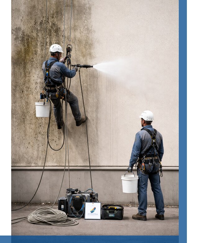 Очистка фасада от плесени в Устях-Куте от 309 р. | ВЫСОТНИК-Утк