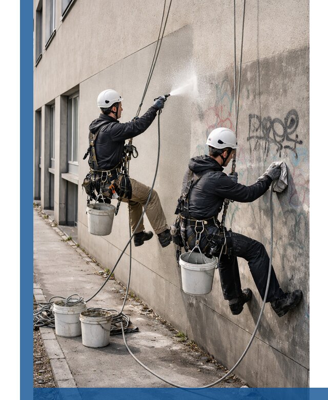 Антиграффити покрытие фасада с защитой от надписей в Устях-Куте