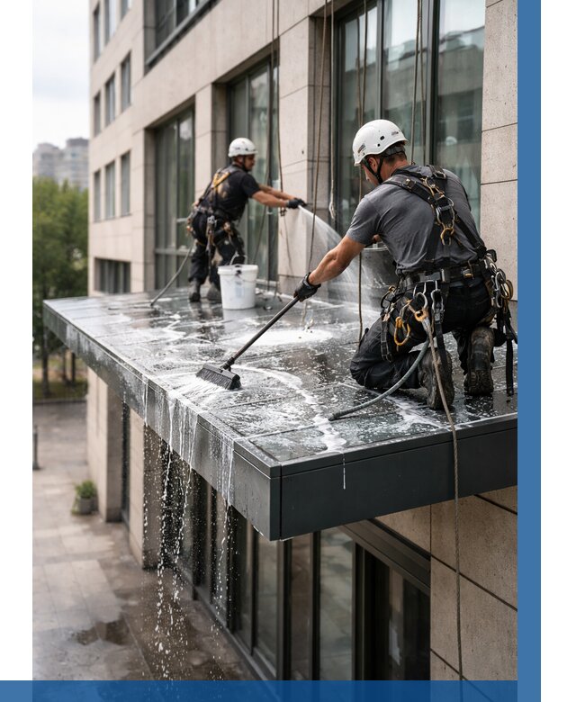 Мойка козырьков и навесов в Устях-Куте от 3604 р. | ВЫСОТНИК-Утк