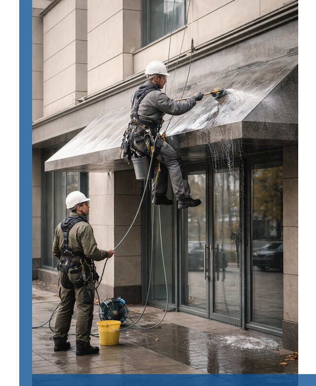 Профессиональная мойка козырьков и навесов в Устях-Куте