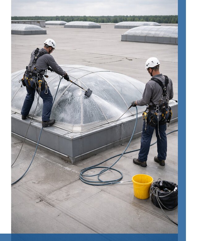 Мойка зенитных фонарей в Устях-Куте, заказать от 4634 р. | ВЫСОТНИК-Утк