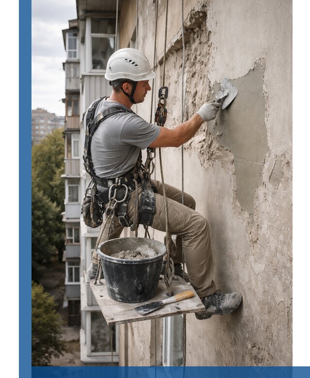 Восстановление фасадной штукатурки в Устях-Куте с гарантией качества