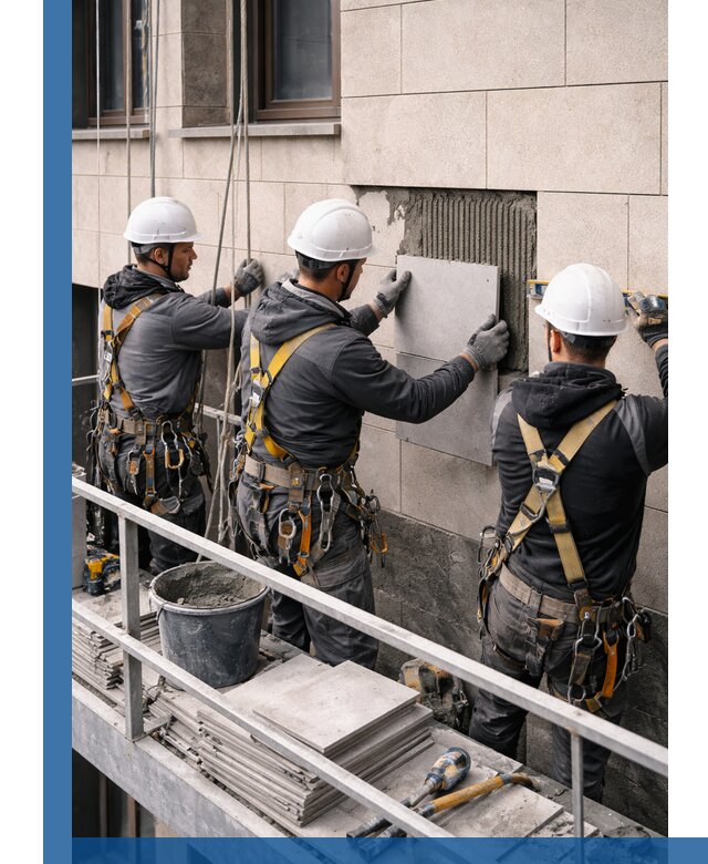 Ремонт облицовки фасада плиткой в Устях-Куте с гарантией