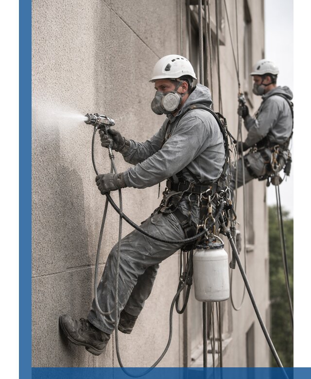 Безвоздушная покраска фасадов зданий в Устях-Куте профессионально