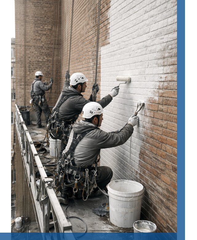 Покраска кирпичного фасада в Устях-Куте от 360 р. | ВЫСОТНИК-Утк