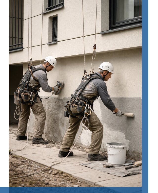 Окраска цоколя здания в Устях-Куте от 463 р. под ключ | ВЫСОТНИК-Утк