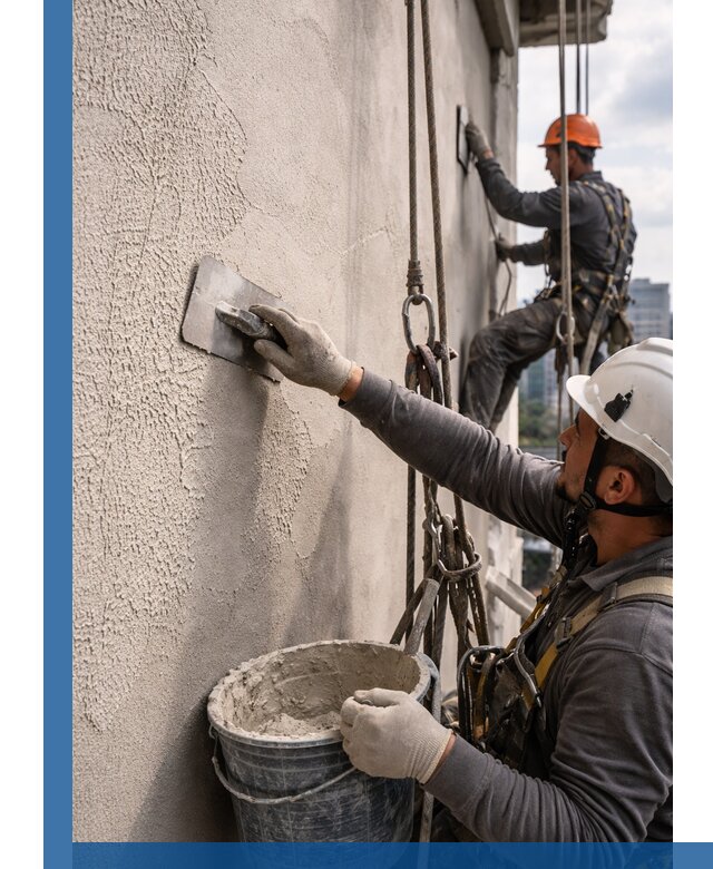 Декоративная штукатурка фасада с утеплением и защитой в Устях-Куте