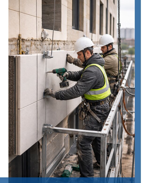 Монтаж фасадных термопанелей в Устях-Куте от 1545 р. | ВЫСОТНИК-Утк