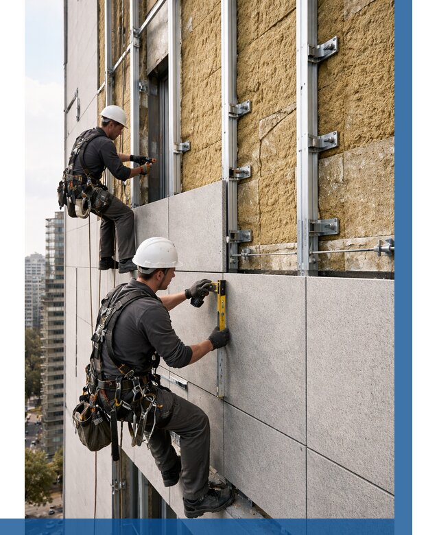 Монтаж вентилируемого фасада в Устях-Куте от 3604 р. | ВЫСОТНИК-Утк