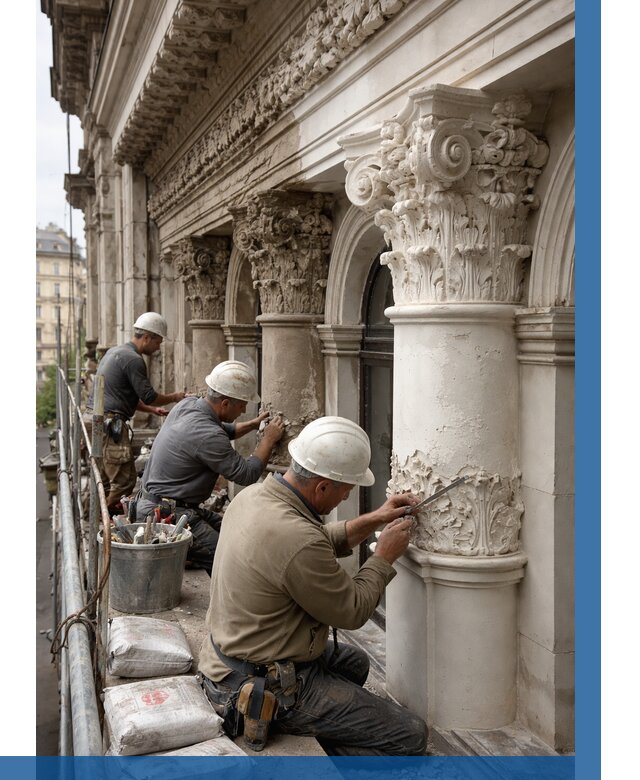 Реставрация фасадной лепнины в Устях-Куте от 2574 р. | ВЫСОТНИК-Утк