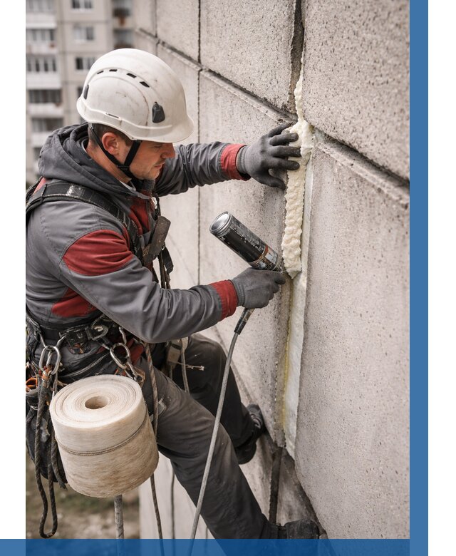 Утепление межпанельных швов в Устях-Куте от 721 р. | ВЫСОТНИК-Утк