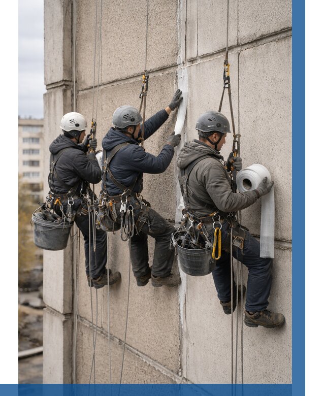 Ремонт межпанельных швов в Устях-Куте от 772 р. | ВЫСОТНИК-Утк