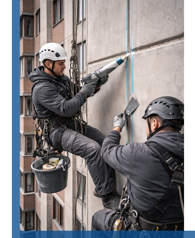 Вторичная герметизация швов фасада и кровли в Устях-Куте
