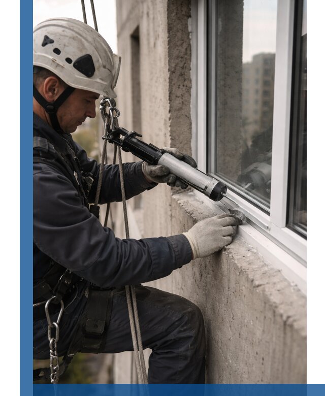 Герметизация оконных швов снаружи в Устях-Куте профессионально