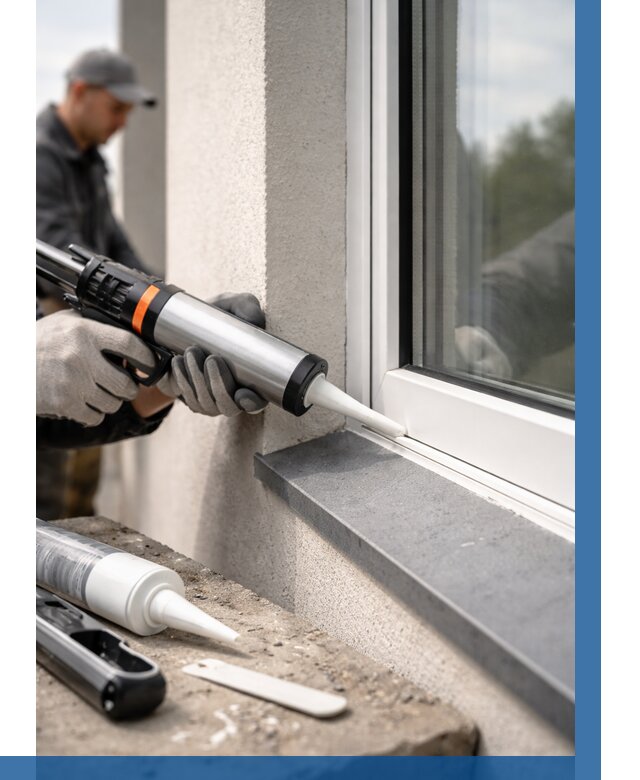 Герметизация монтажных швов окон в Устях-Куте от 669 р. | ВЫСОТНИК-Утк