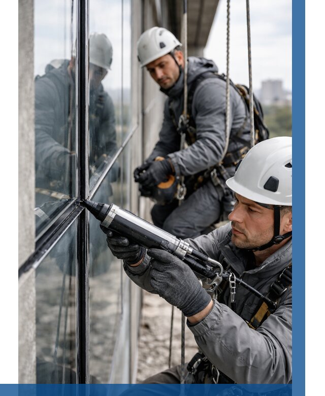 Герметизация витражных швов в Устях-Куте от 669 р. | ВЫСОТНИК-Утк