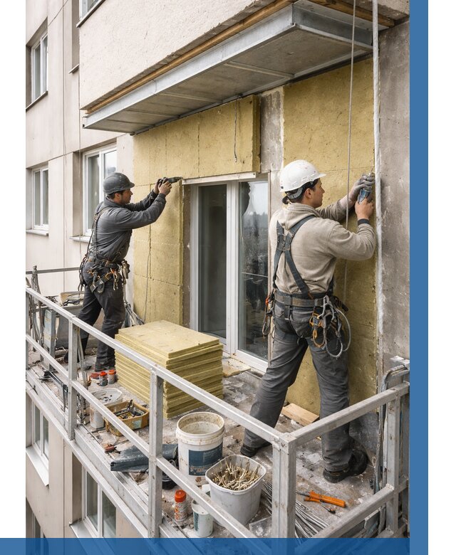 Утепление балкона снаружи в Устях-Куте от 1648 р. под ключ ВЫСОТНИК-Утк