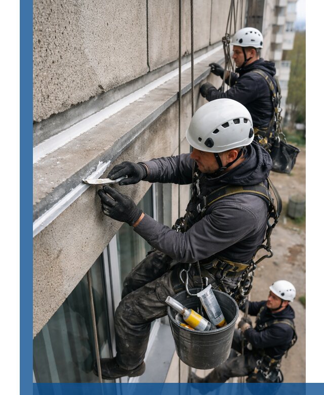 Герметизация примыкания балкона в Устях-Куте под ключ с гарантией