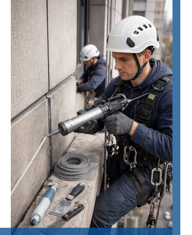 Герметизация деформационных швов фасада в Устях-Куте от 721 | ВЫСОТНИК-Утк