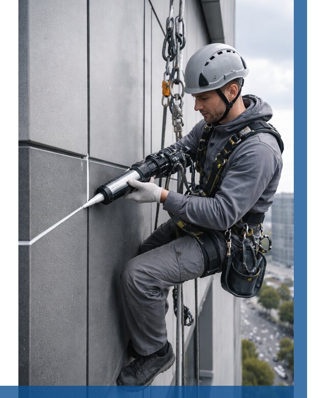 Герметизация стыков фасадных панелей в Устях-Куте от 6693 р.| ВЫСОТНИК-Утк