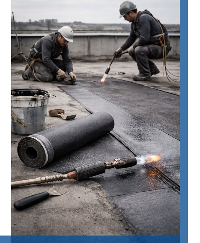 Ремонт рулонной кровли в Устях-Куте от 669 р. | ВЫСОТНИК-Утк