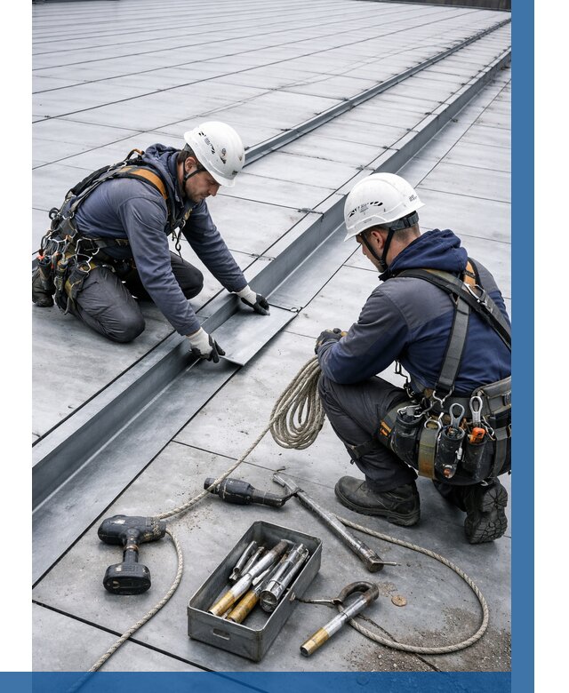 Ремонт фальцевой кровли в Устях-Куте от 721 р. | ВЫСОТНИК-Утк