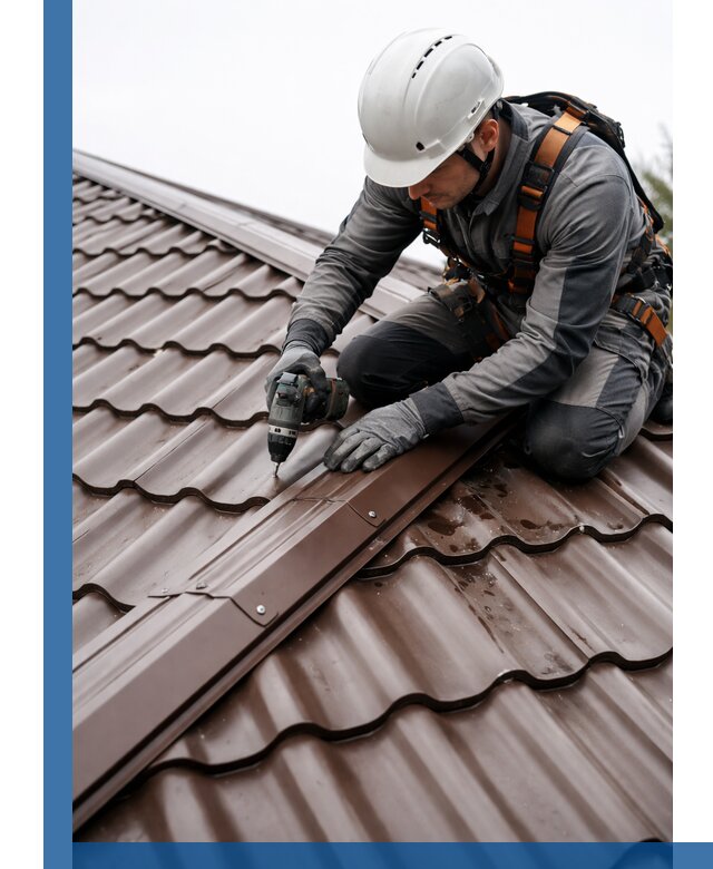 Ремонт металлочерепицы на крыше в Устях-Куте профессионально