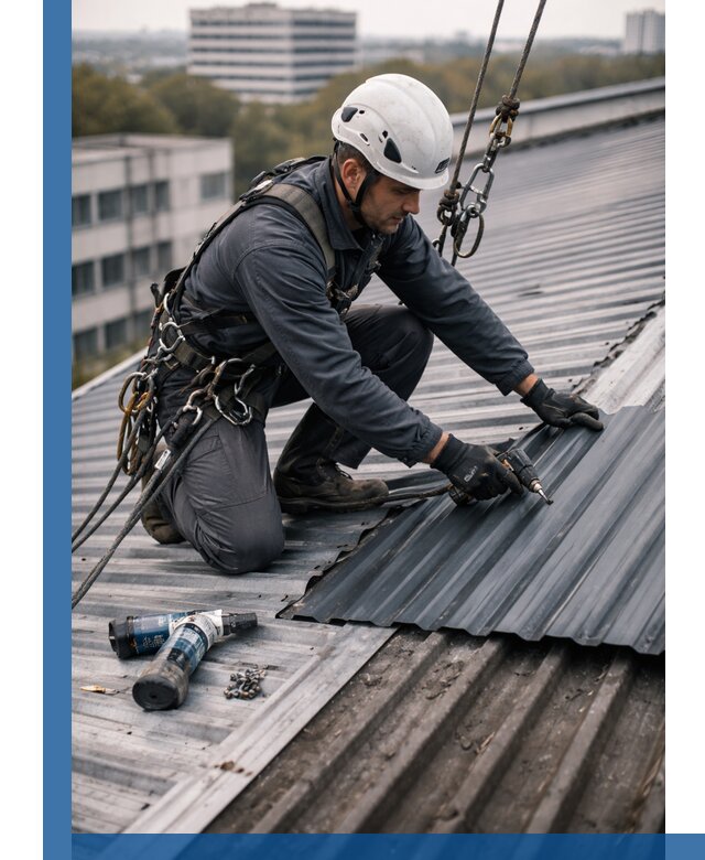 Ремонт профнастила на кровле в Устях-Куте, работы под ключ