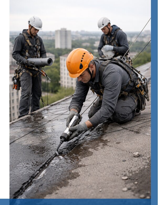 Устранение протечек кровли в Устях-Куте от 12356 р. | ВЫСОТНИК-Утк