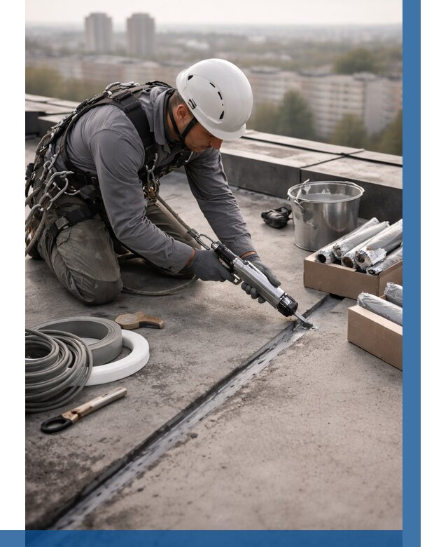 Герметизация швов кровли в Устях-Куте от 463 р./м2 | ВЫСОТНИК-Утк