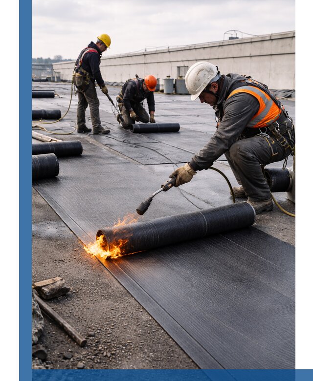Монтаж наплавляемой кровли в Устях-Куте профессионально