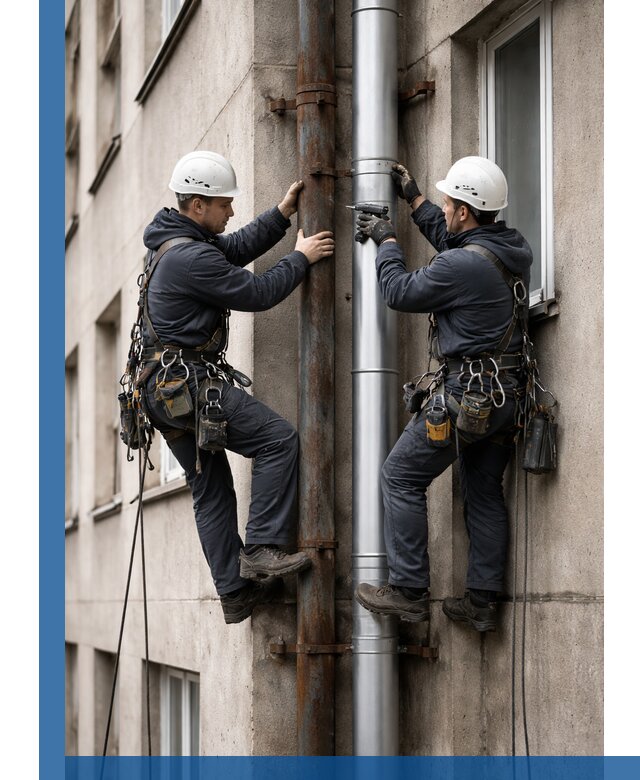 Замена водосточных труб в Устях-Куте: монтаж и демонтаж под ключ