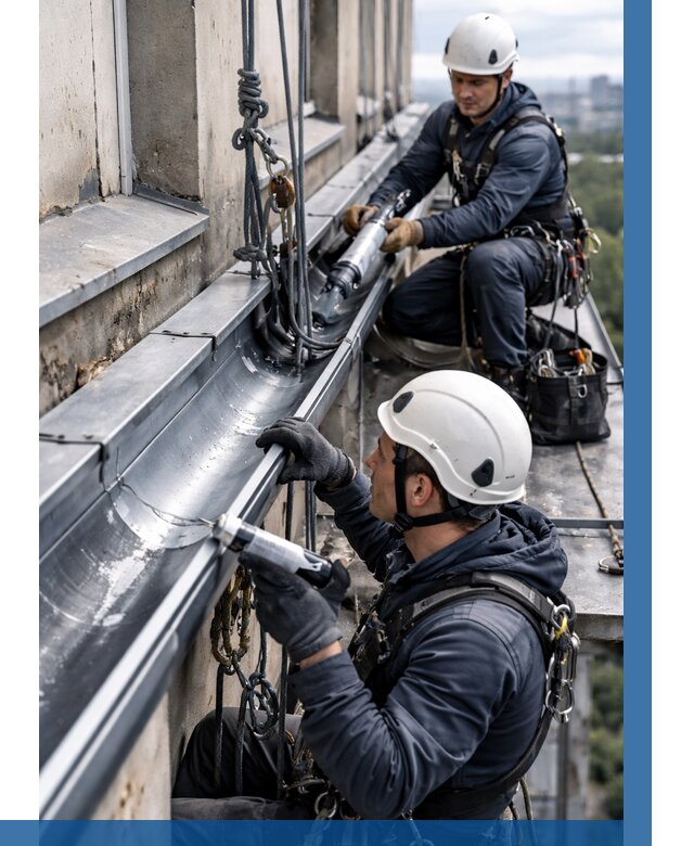 Ремонт водосточных желобов в Устях-Куте от 6693 р. | ВЫСОТНИК-Утк