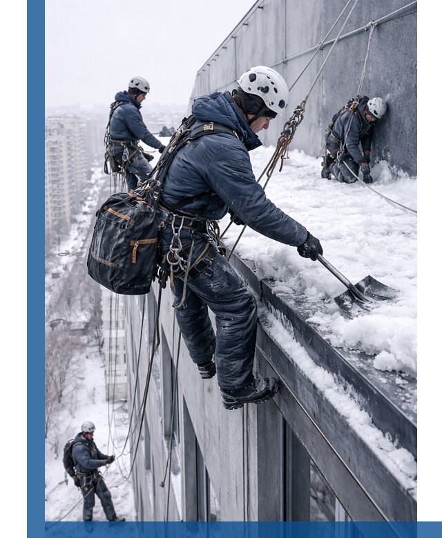 Абонентское обслуживание кровли зимой в Устях-Куте регулярный уход