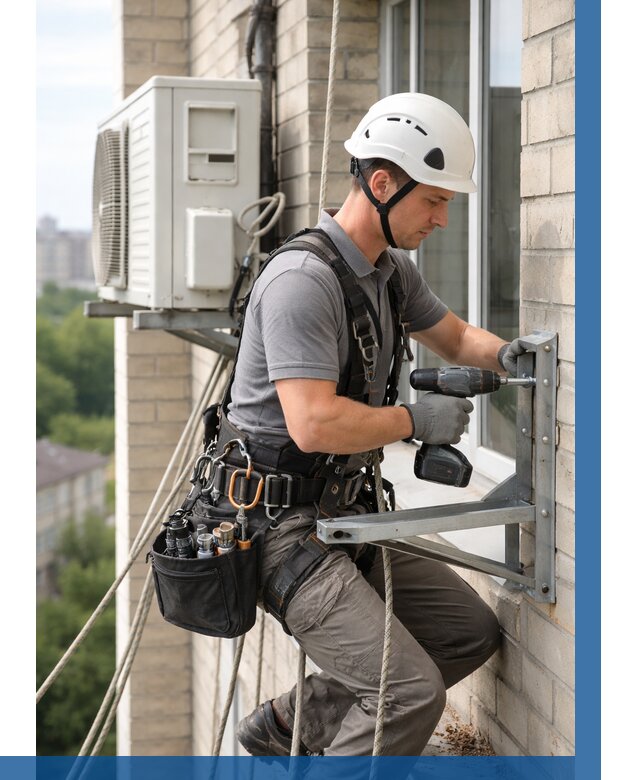 Установка кронштейнов кондиционера в Устях-Куте от 3604 р. | ВЫСОТНИК-Утк