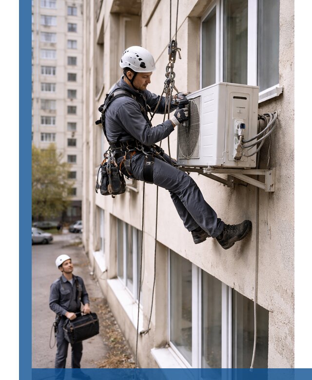 Демонтаж внешнего блока кондиционера в Устях-Куте профессионально