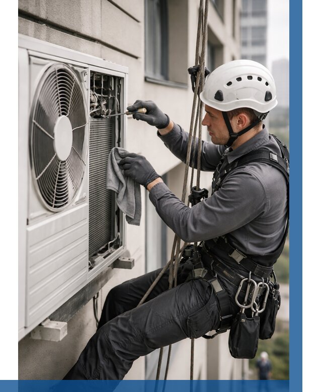 Обслуживание внешнего блока кондиционера в Устях-Куте от 2780 р.ВЫСОТНИК-Утк