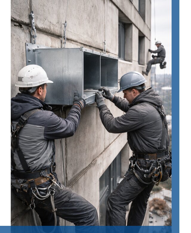 Монтаж вентиляционных коробов в Устях-Куте от 3089 р. | ВЫСОТНИК-Утк