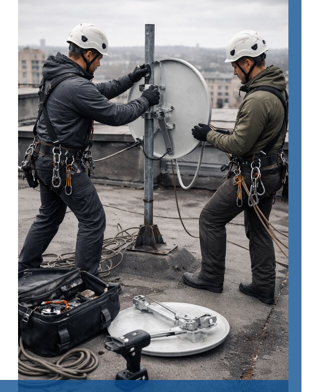 Демонтаж антенн на крыше в Устях-Куте от 4634 р. | ВЫСОТНИК-Утк