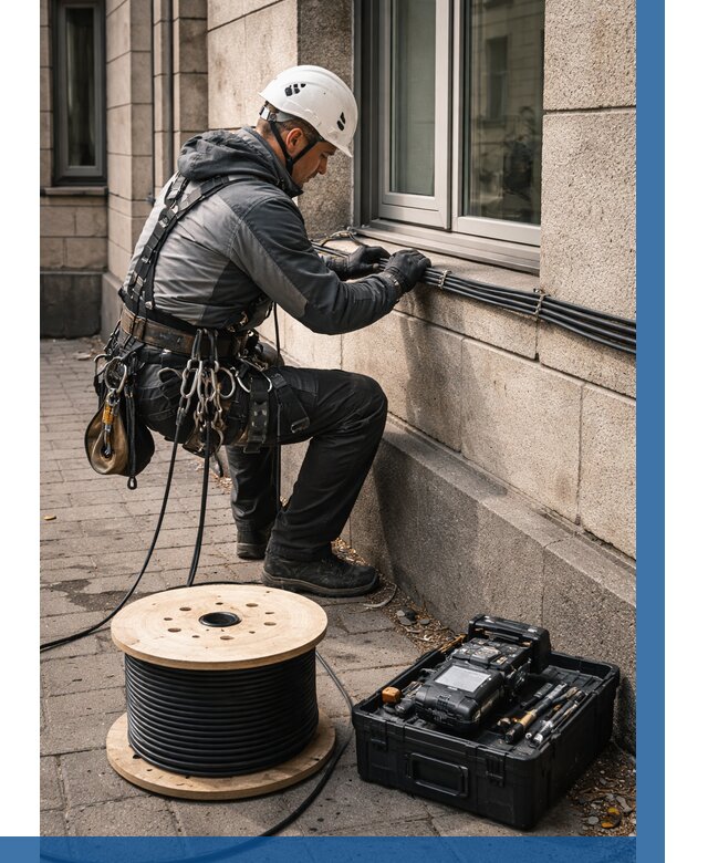 Прокладка оптоволоконного кабеля в Устях-Куте от 824 р. | ВЫСОТНИК-Утк