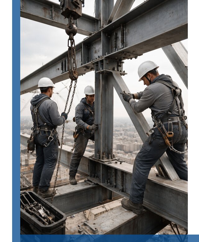 Профессиональный монтаж металлоконструкций на высоте в Устях-Куте