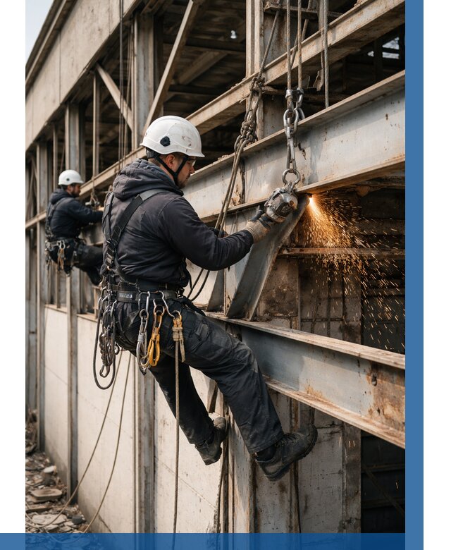 Демонтаж металлоконструкций на высоте в Устях-Куте от 6693р. |ВЫСОТНИК-Утк