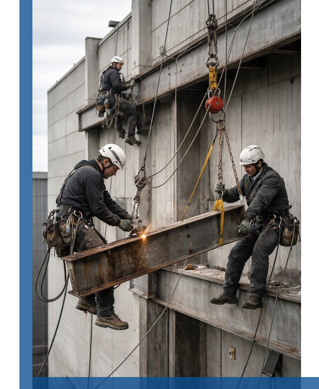 Демонтаж металлоконструкций на высоте в Устях-Куте под ключ