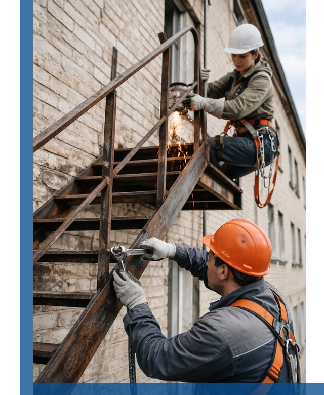 Ремонт и восстановление пожарных лестниц с выездом в Устях-Куте