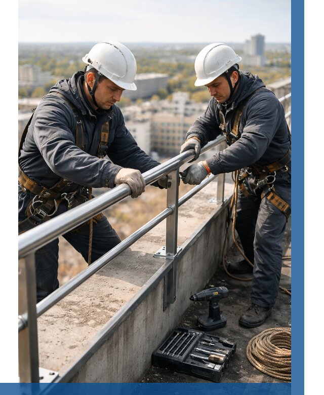 Монтаж перил на высоте в Устях-Куте от 2574 р. | ВЫСОТНИК-Утк