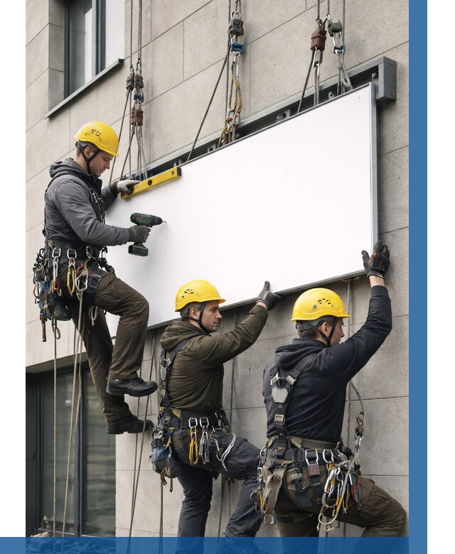 Монтаж рекламной вывески в Устях-Куте от 8238 р. | ВЫСОТНИК-Утк