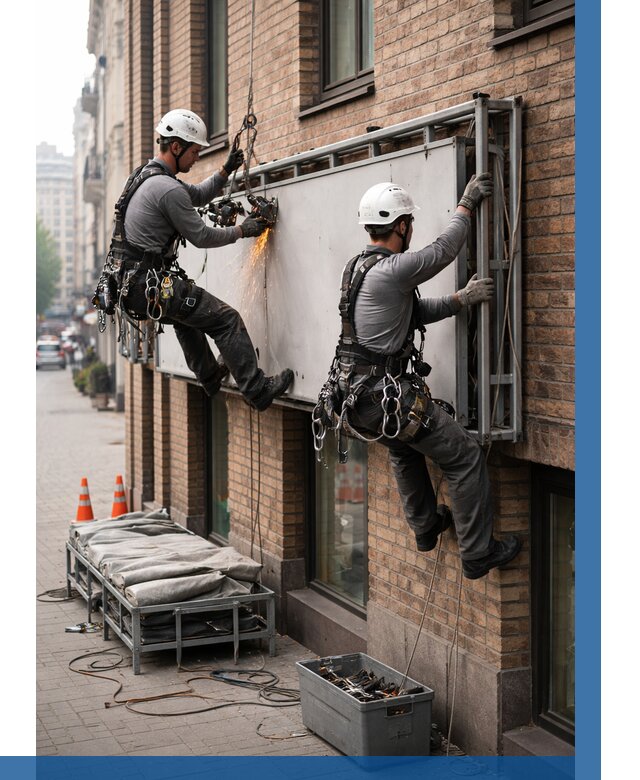 Демонтаж рекламной вывески в Устях-Куте от 6693 р. | ВЫСОТНИК-Утк